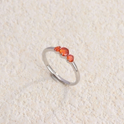 Retro Water Droplets Titanium Steel Inlay Artificial Diamond Rings