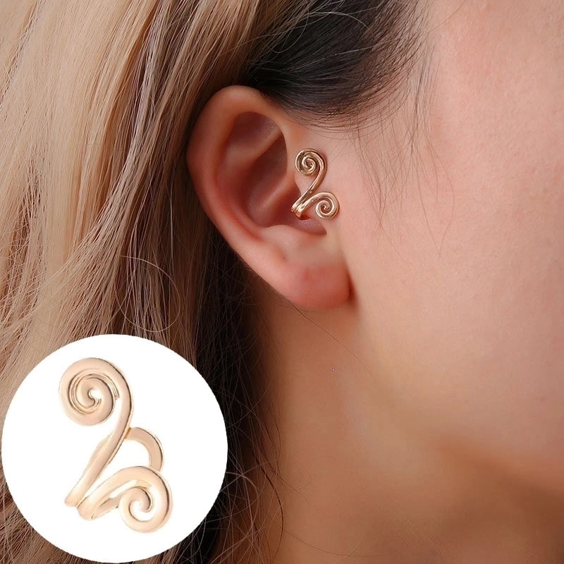 1 Piece Minimalist Commute Geometric Inlay Copper Zircon Ear Cuffs