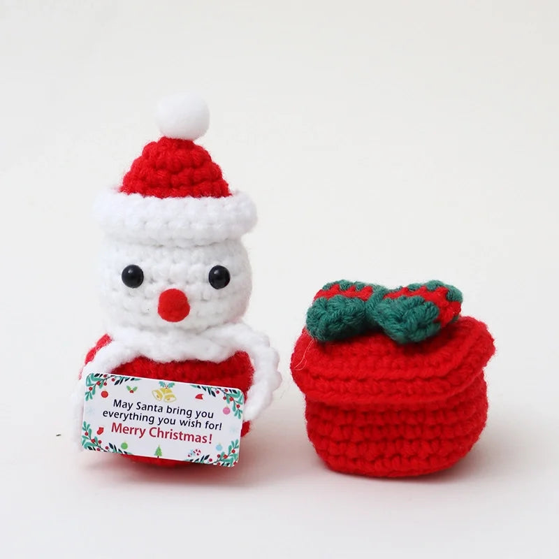 Cute Christmas Tree Santa Claus Snowman Yarn Party Ornaments Decorations Table Decoration