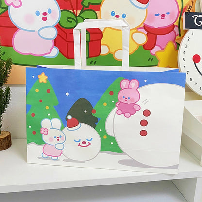 Elegant Cute Lady Animal White Cowhide Party Birthday Gift Bags