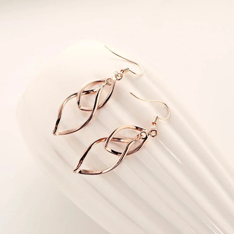 1 Pair Vintage Style Water Droplets Copper Drop Earrings