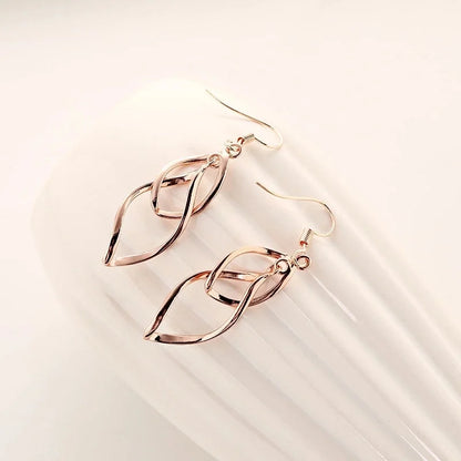 1 Pair Vintage Style Water Droplets Copper Drop Earrings