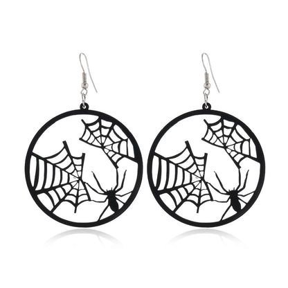 6 Pieces Gothic Cat Spider Alloy Women'S Drop Earrings 1 Pair