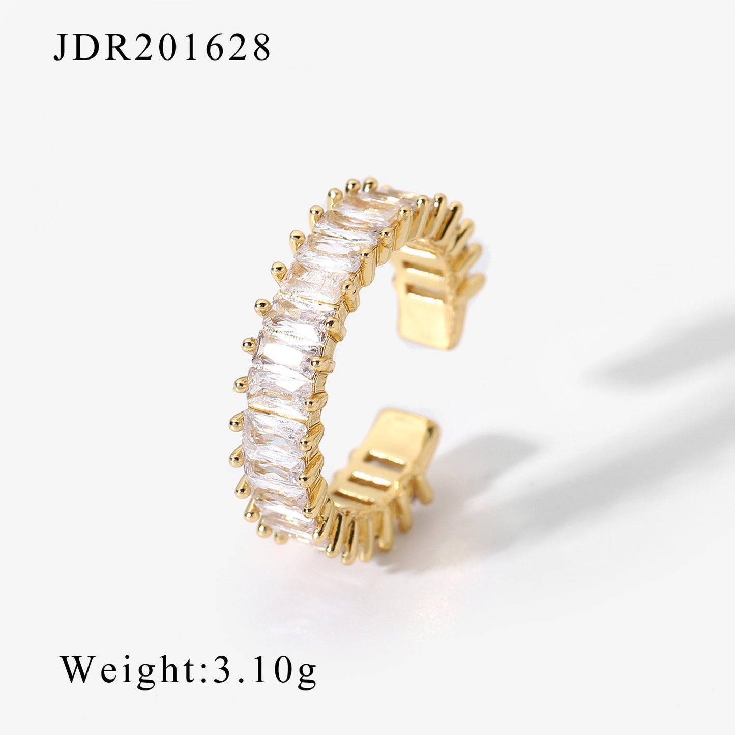 Women IG Style Circle Copper 18K Gold Plated Rings