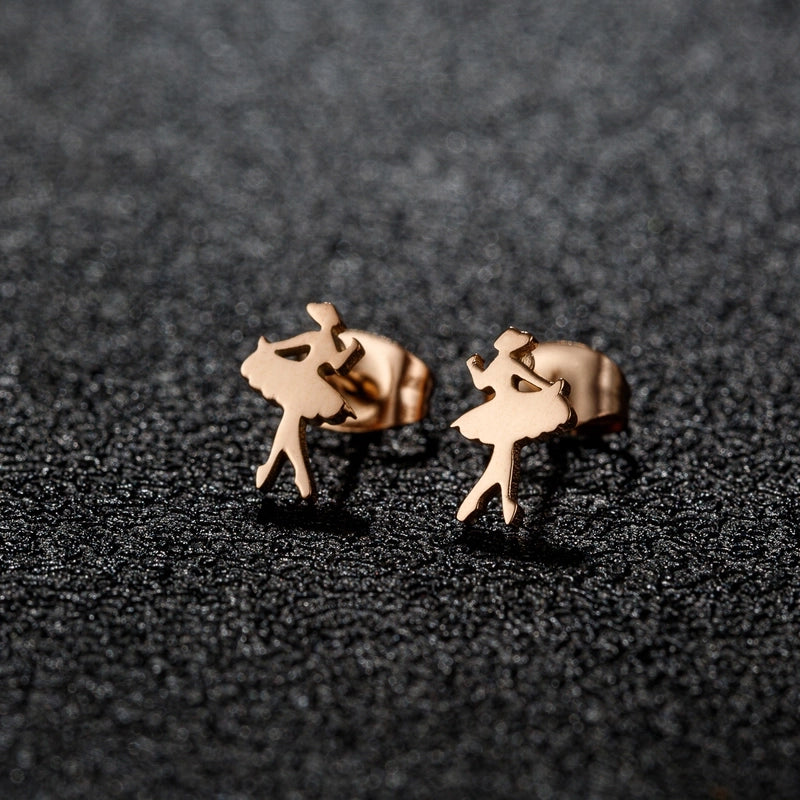 1 Pair Sweet Minimalist Artistic Animal Irregular Polishing Plating 304 Stainless Steel 18K Gold Plated Ear Studs