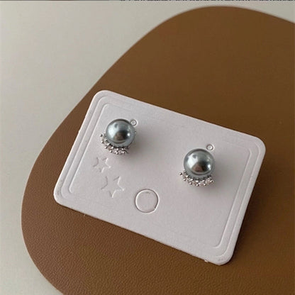 10 Pieces Minimalist Heart Shape Flower Bow Knot Imitation Pearl Alloy Rhinestone Irregular Women\'S Earrings 1 Pair