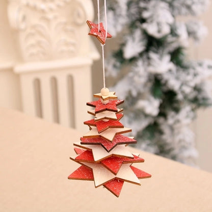 Christmas Decorations Wooden Bells Pendant