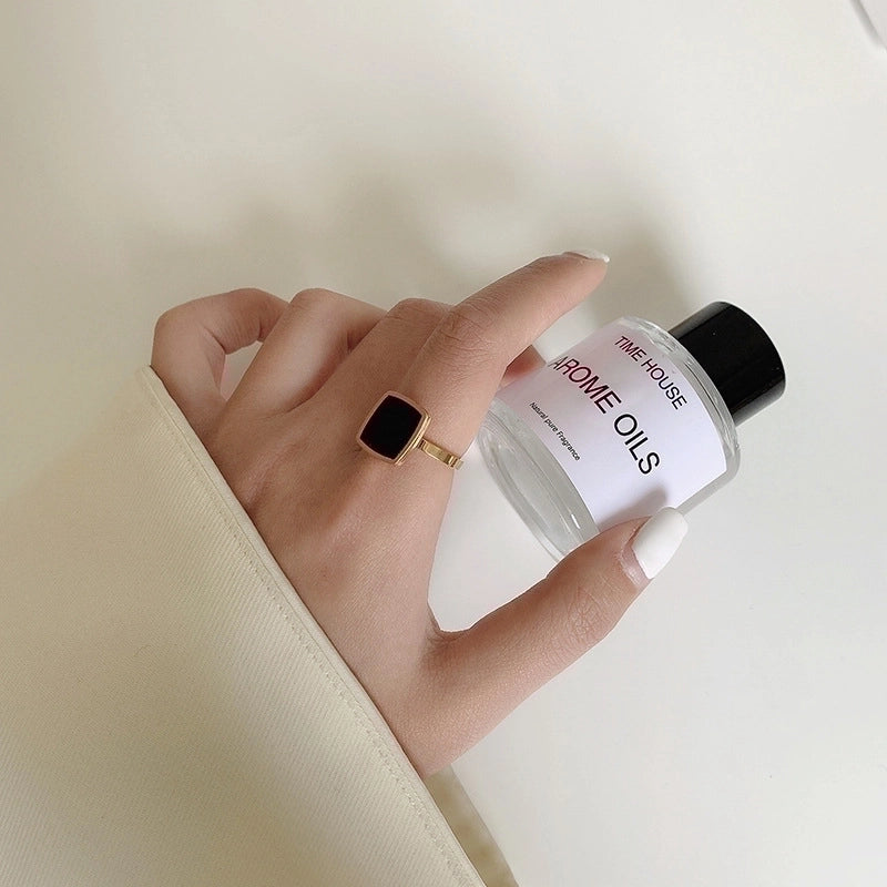 Fashion Square Titanium Steel Inlay Artificial Gemstones Rings Bracelets Necklace