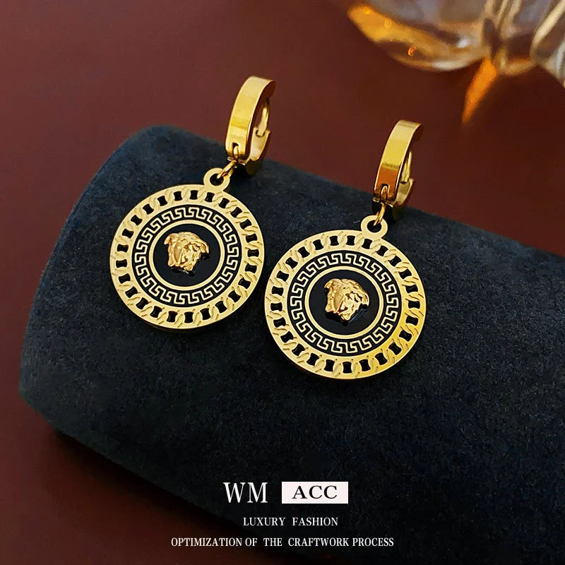 Baroque Droplet Droplet Flower Copper Electroplating Earrings