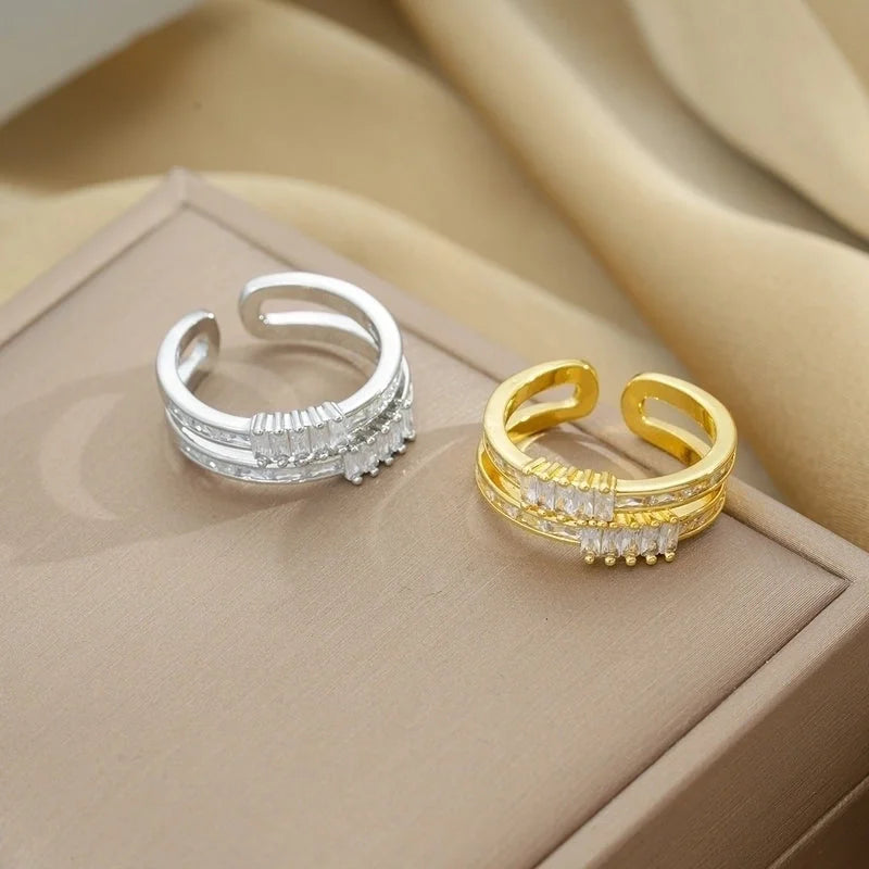 Copper 18K Gold Plated Minimalist Shiny Plating Snake Rings