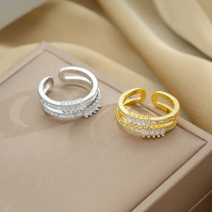 Copper 18K Gold Plated Minimalist Shiny Plating Snake Rings