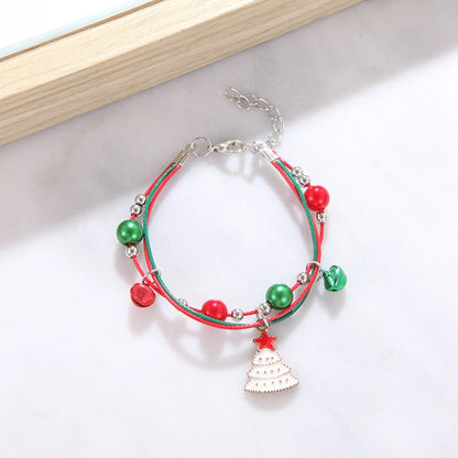 Cute Cartoon Character Alloy Plating Flakes Elk Christmas Women's