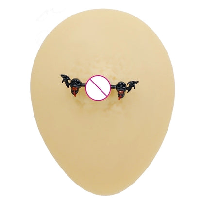 1 Piece Belly Rings Hip-Hop Funny Bat 316 Stainless Steel Alloy Inlay Rhinestones