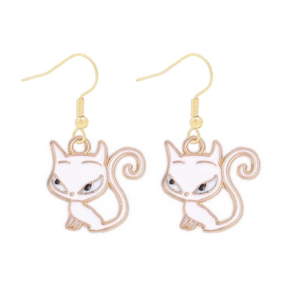 1 Pair Funny Cool Style Pumpkin Spider Web Ghost Enamel Zinc Alloy Drop Earrings