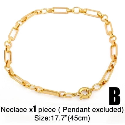 Alloy Inlaid Zircon Letter Necklace