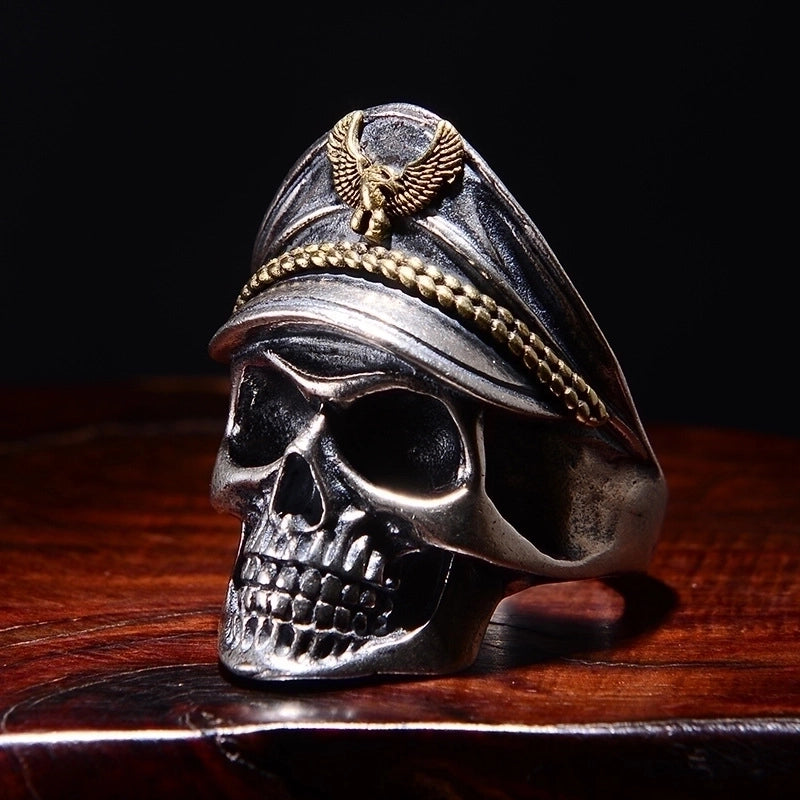 Retro Skull Alloy Plating Halloween Unisex Open Rings