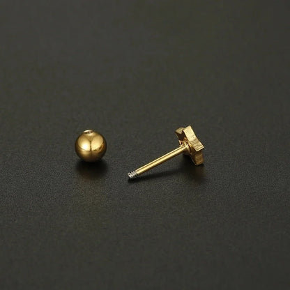 1 Piece Fashion Heart Shape Plating Stainless Steel 14K Gold Plated Earrings