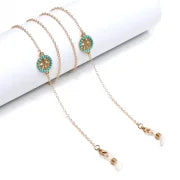 Fashionable Simple Turquoise Life Tree Golden Color-protection Chain Glasses Rope Anti-lost Metal Glasses Chain