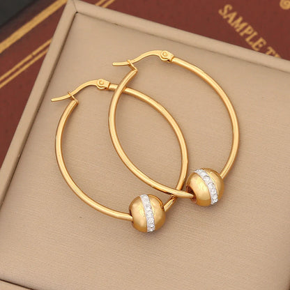 Expressive Heart Droplet Stainless Steel Electroplating Earrings