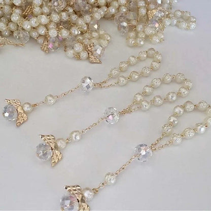 Minimalist Cross Imitation Pearl Beaded Bracelets