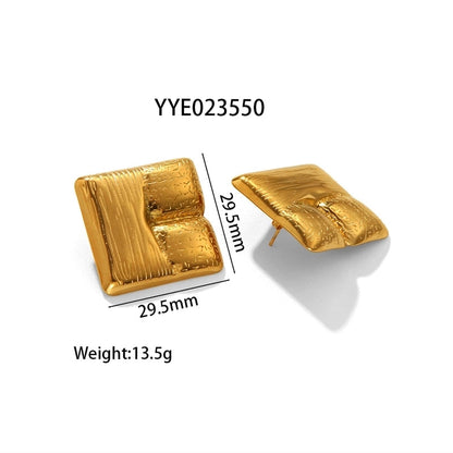 1 Pair IG Style Marine Style Modern Style Irregular Irregular Plating 304 Stainless Steel 316 Stainless Steel 18K Gold Plated Ear Studs