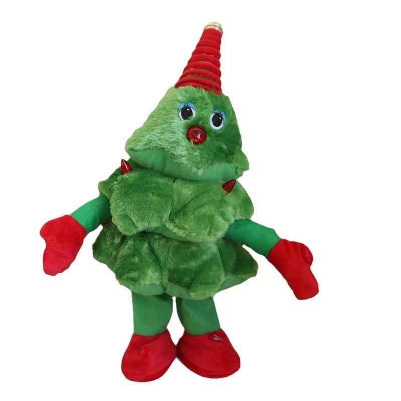 Christmas Tree Elderly Elk Doll With Singing And Dancing Recording Electric Plush Toy Christmas Gift