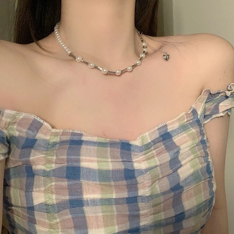 Minimalist Heart Shape Copper Plating Pendant Necklace