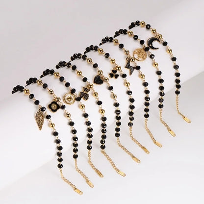 Vintage Style Minimalist Christmas Tree Moon Heart Shape 304 Stainless Steel Bracelets In Bulk Christmas