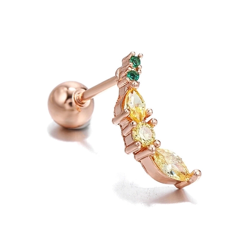 Ear Cartilage Rings & Studs Fashion Fruit Brass Artificial Gemstones