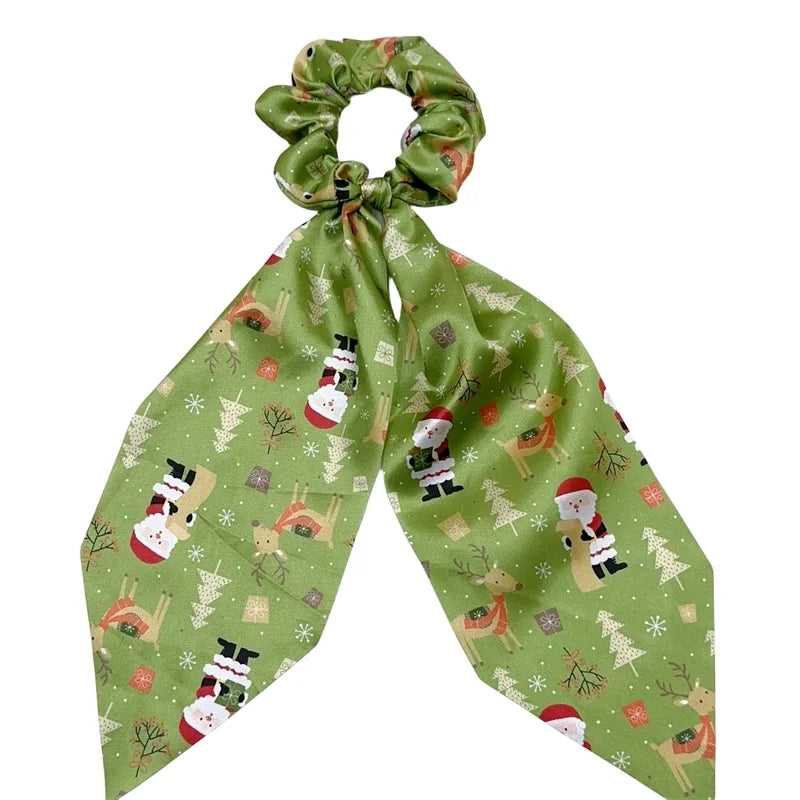 Christmas Minimalist Women's Christmas Tree Santa Claus Hair Tie