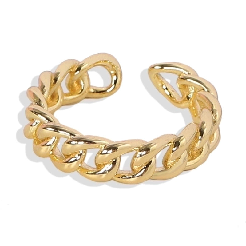 Geometric Silver Transparent Rhinestone Inlaid Series Open Copper Inlaid Zirconium Ring