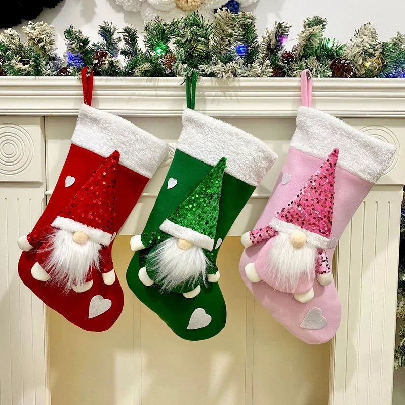 Christmas Cute Christmas Socks Doll Party Festival Hanging Ornaments Decorations Hanging Ornaments