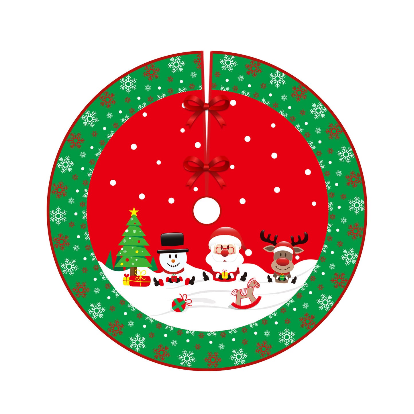Christmas Tree Skirt Exquisite Printed Tree Base Decoration Tree Skirt Christmas Outfit