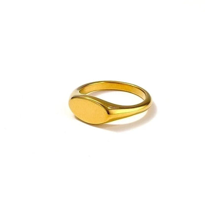 304 Stainless Steel 14K Gold Plated Minimalist Plating Geometric Rings