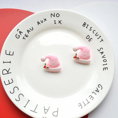 Fashion Christmas Tree Santa Claus Resin Women's Ear Studs 1 Pair