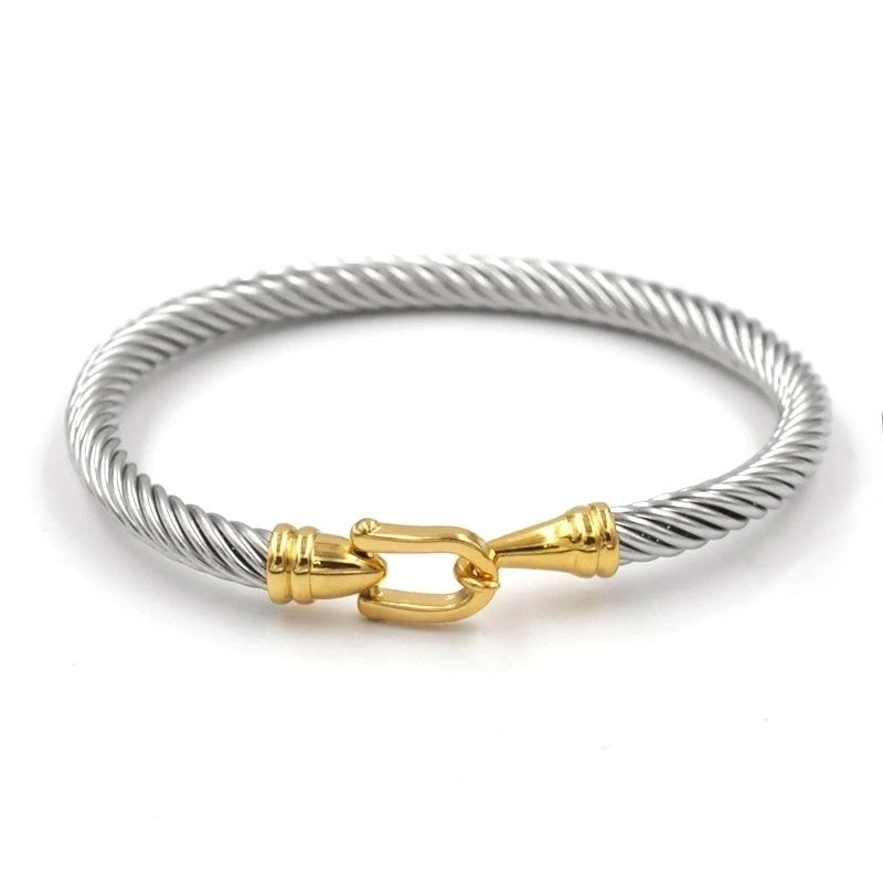 Minimalist Classic Style Geometric Stainless Steel Bangle In Bulk