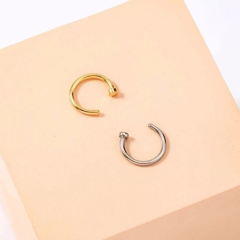 Simple Stainless Steel Piercing U-shaped Nose Ring Piercing Nose Ornaments