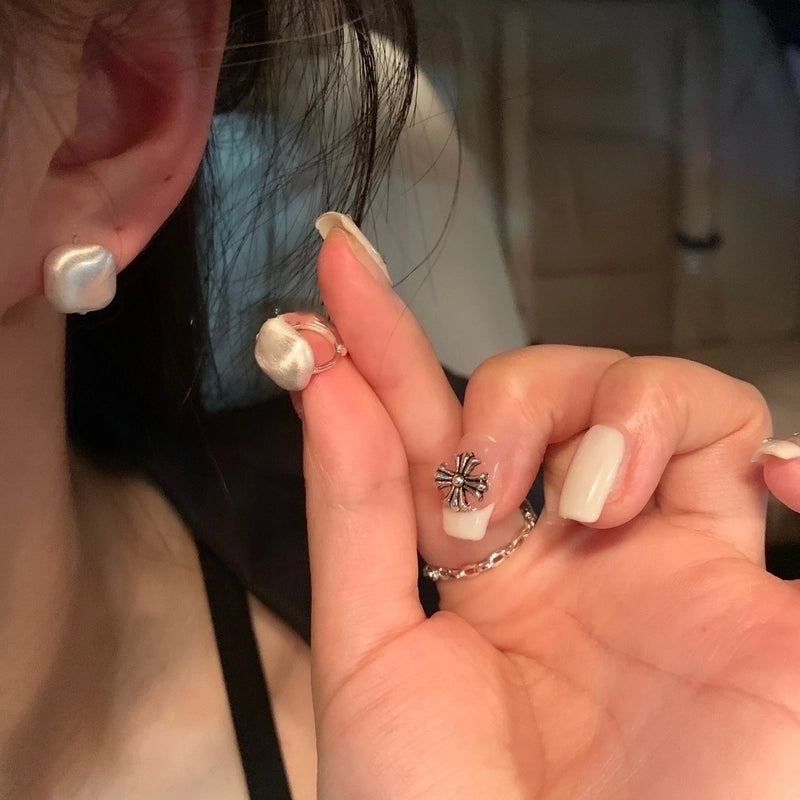 1 Pair Casual Minimalist Round Heart Shape Plating Inlay Copper Zircon Earrings