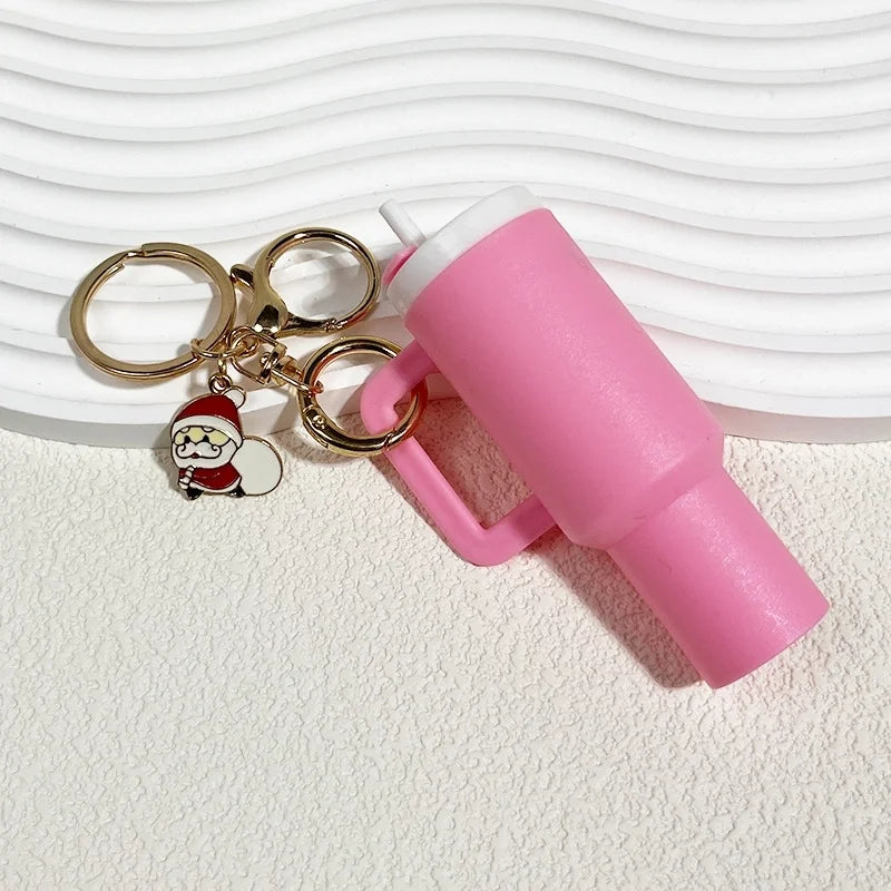Cute Classic Style Christmas Tree Christmas Socks Cup Plastic Christmas Unisex Bag Pendant Keychain