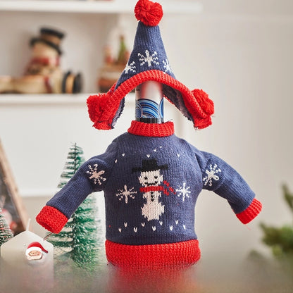 Doll Christmas Hat Decorations Santa Claus Mini Wine Bottle Cap Props Shop Atmosphere Scene Layout Accessories