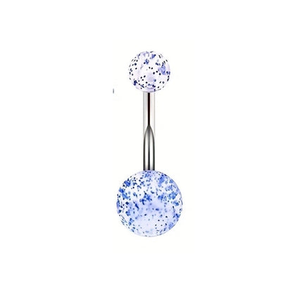 1 Piece Belly Rings Minimalist Color Block 304 Stainless Steel Inlay Zircon