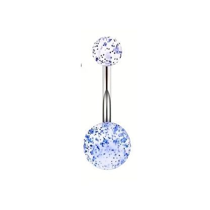 1 Piece Belly Rings Minimalist Color Block 304 Stainless Steel Inlay Zircon