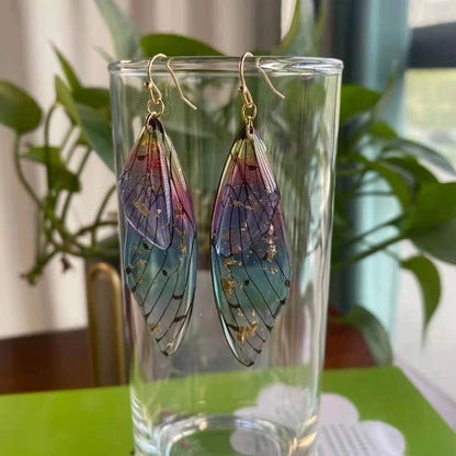 1 Pair Minimalist Wings Copper Epoxy Women's Drop Earrings