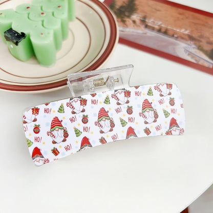 Christmas Cute Women's Christmas Tree Santa Claus Elk Plastic Hair Claws