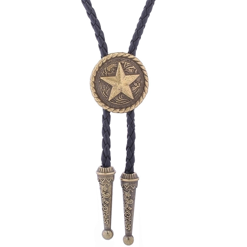 Punk Classic Style Star Cattle Skull Alloy Leather Rope Halloween Unisex Bolo Ties