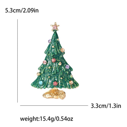 Elegant Lady Pin Christmas Tree Alloy Enamel Unisex Brooches