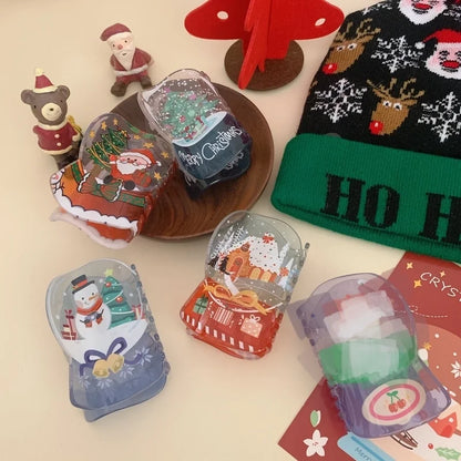 Cute Minimalist Women's Christmas Tree Santa Claus Arylic Hair Claws