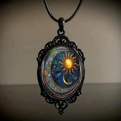 Casual Cool Style Crow Human Bat Alloy Leather Rope Pendant Necklace