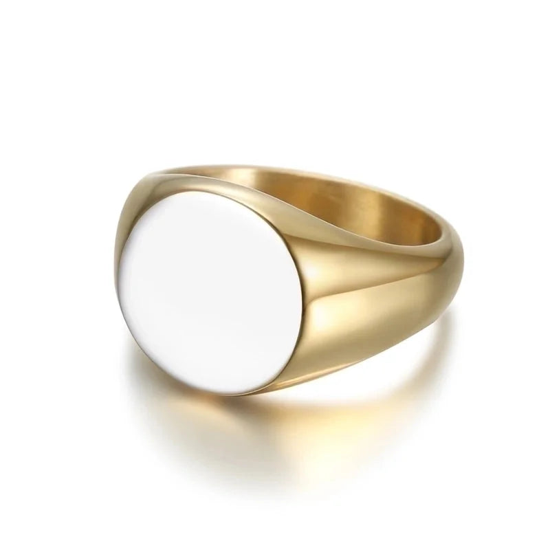 Jewelry Minimalist Solid Color 304 Stainless Steel Plating Stainless Steel Rings
