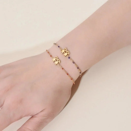 Commute Cartoon Character Stainless Steel Plating Gold Plated Bracelets